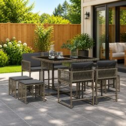 Garden Dining Set Specifications: 9 Pieces of Quality Furniture