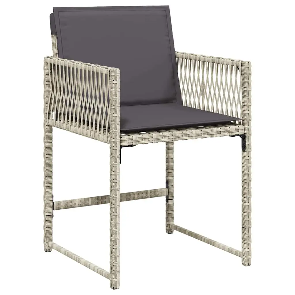 Garden Dining Set 9 Piece Outdoor Furniture Grey Poly Rattan Patio