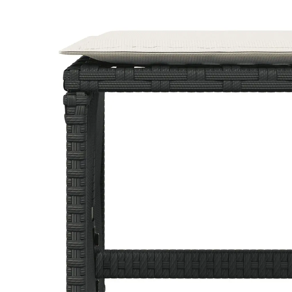 Outdoor Dining Set 13 Pieces Garden Furniture Black Rattan Chairs Table with Cushions for Patio and Backyard Use