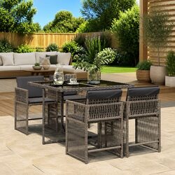 Specifications of the 5-Piece Grey Dining Set