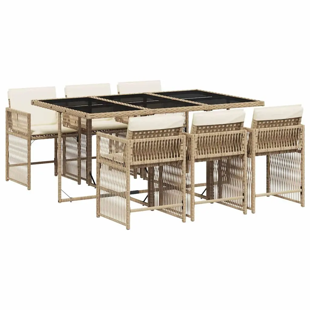 7 Piece Garden Dining Set with Cushions
