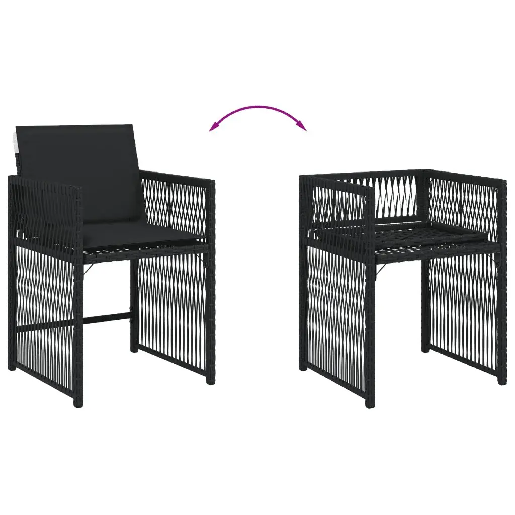 9 Piece Outdoor Dining Set Garden Patio Poly Rattan Chairs Table Cushions