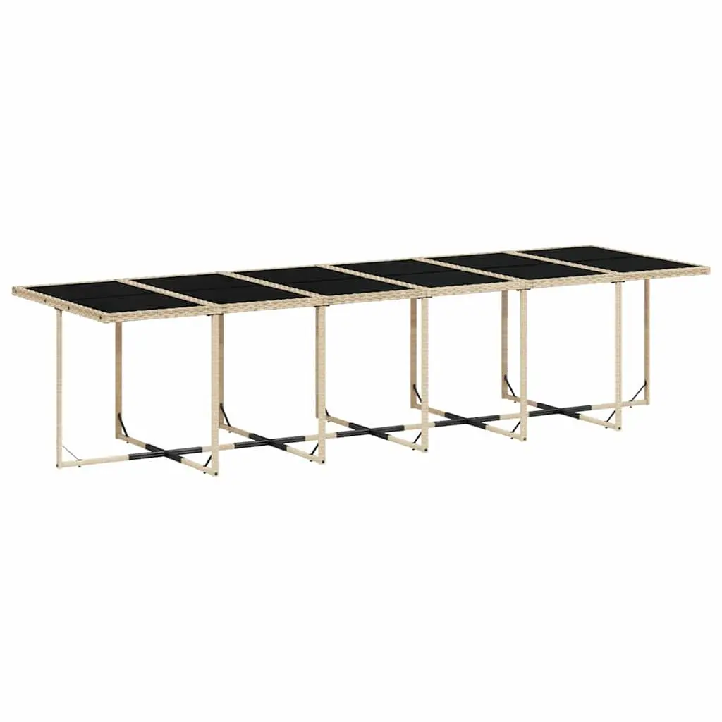 Garden Dining Set 13 Piece Outdoor Furniture for Patio and Garden Black Poly Rattan with Cushions
