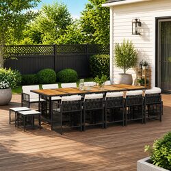Outdoor Garden Dining Set: 15 Pieces of Durable Furniture