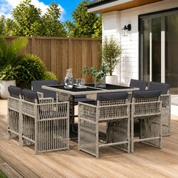 9 Piece Garden Furniture Set - Dimensions and Specs