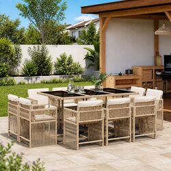 Specifications of the 11-Piece Garden Dining Set in Beige