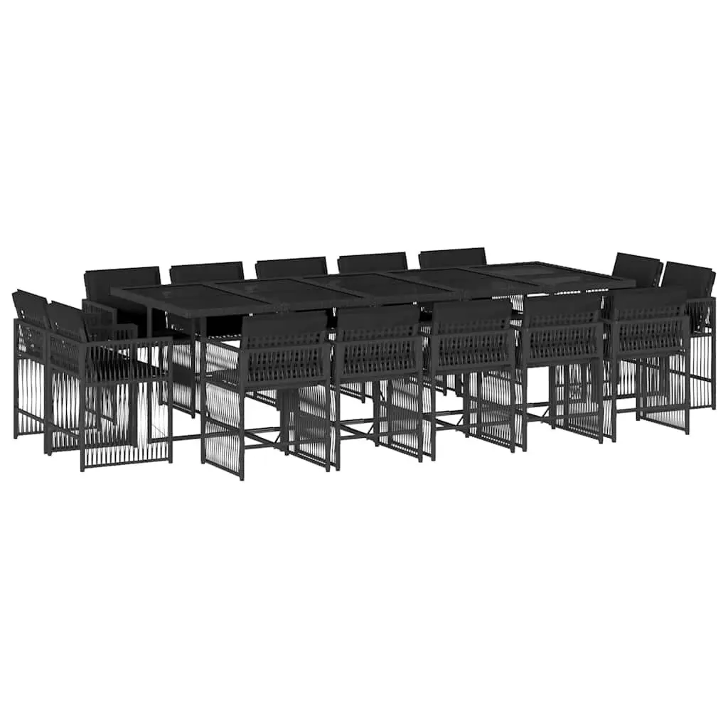 Garden Dining Set 15 Piece Outdoor Furniture Patio Table Chairs with Cushions