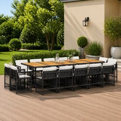 Fifteen-Piece Garden Dining Set: Specifications and Details