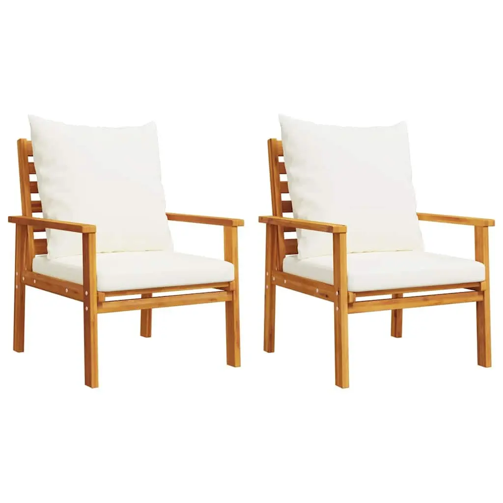 Garden Lounge Set 5 Piece Outdoor Seating Patio Furniture Brown Acacia Wood