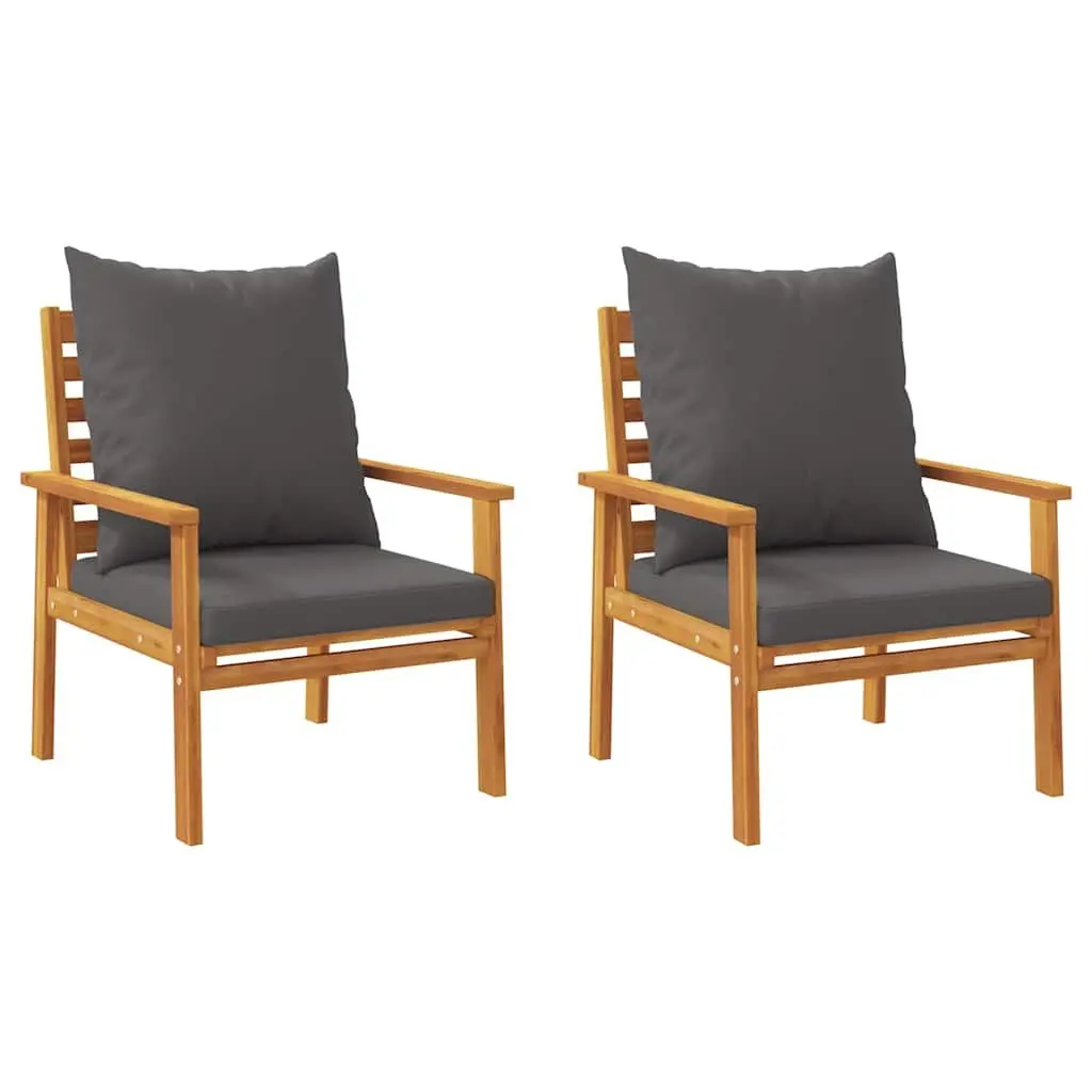 Garden Lounge Set 5 Piece Outdoor Patio Furniture Acacia Wood with Cushions
