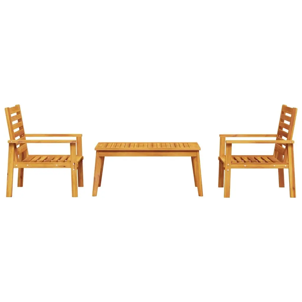 3 Piece Garden Lounge Set Outdoor Patio Furniture Acacia Wood