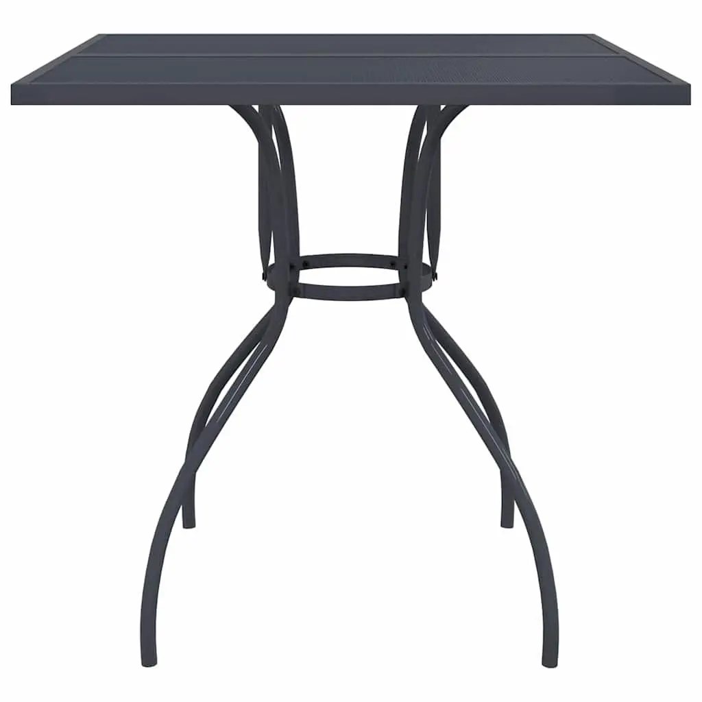 Garden Dining Set Outdoor Furniture 3 Piece Anthracite Metal Mesh Table Chairs