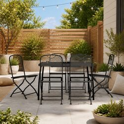 Metal Mesh 7-Piece Garden Dining Set - Specifications