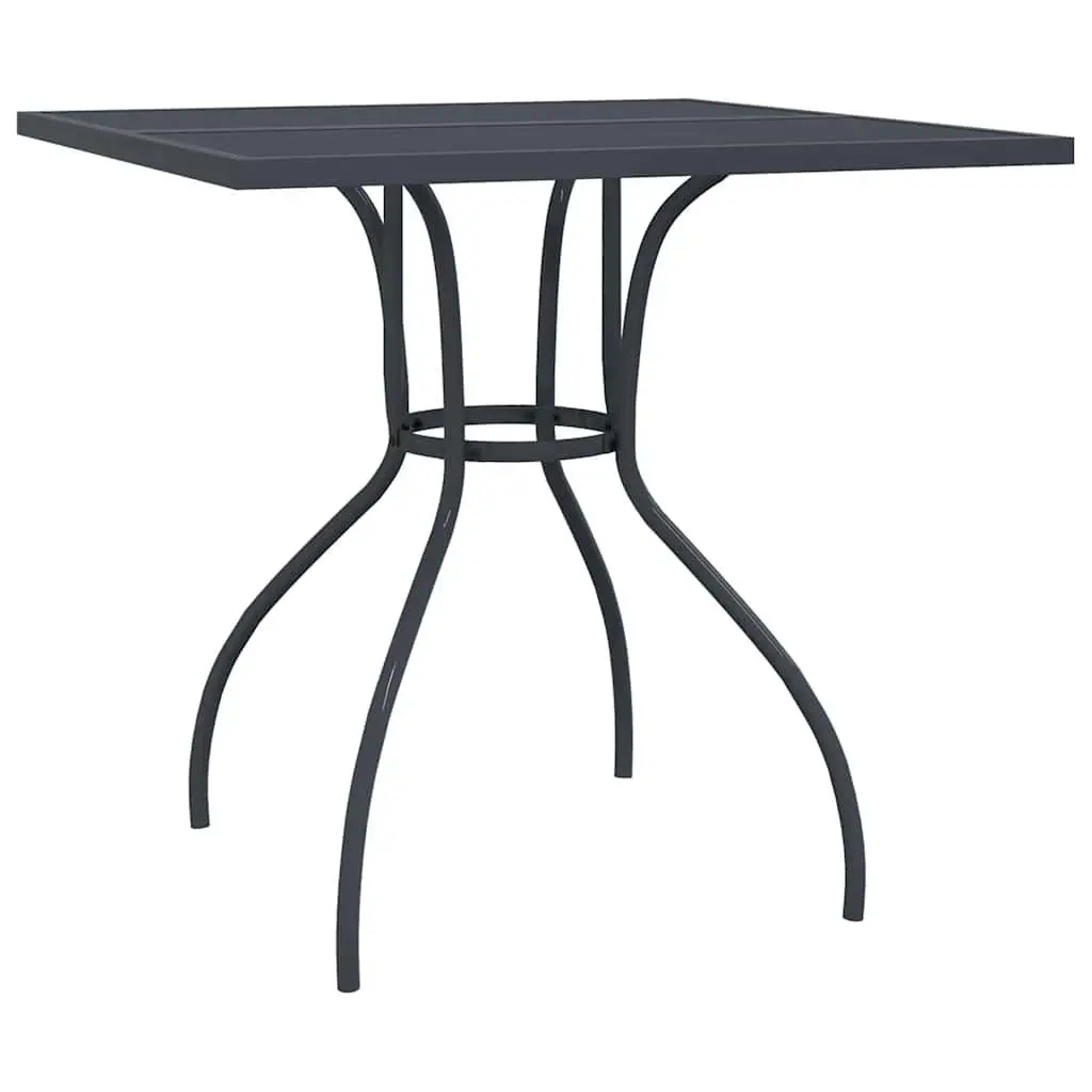 5 Piece Outdoor Garden Dining Set Anthracite Metal Mesh Table Chairs Patio