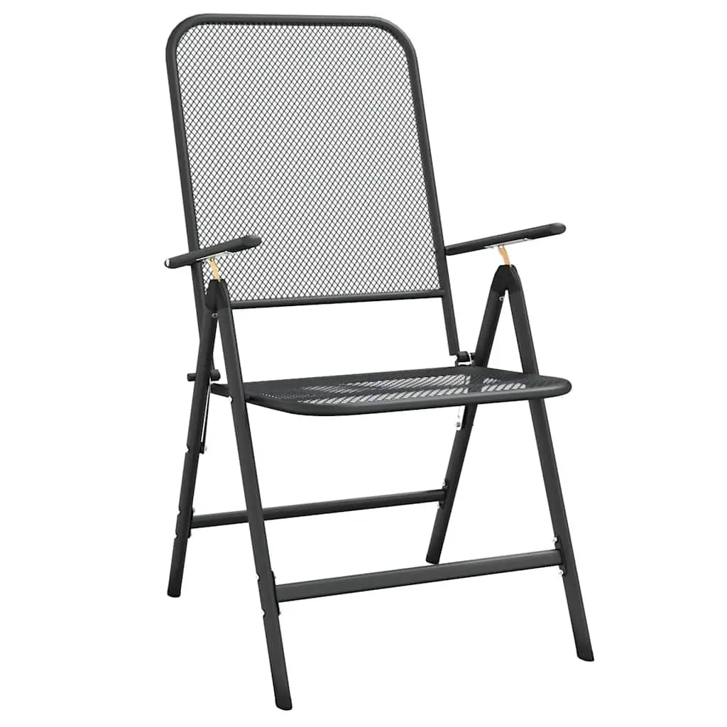 5-Piece Garden Dining Set with Metal Frame and Mesh