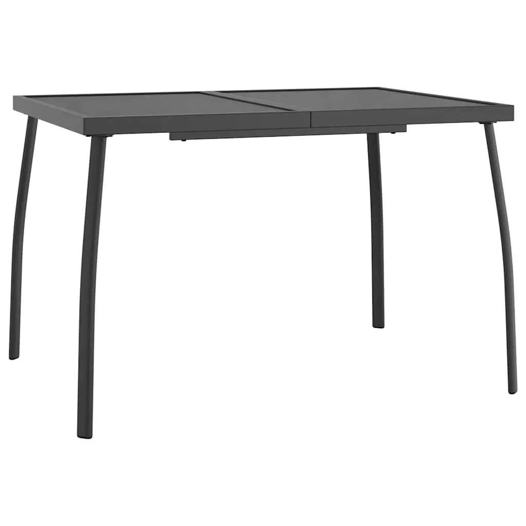 7 Piece Garden Dining Set Anthracite Metal Mesh Outdoor Furniture Patio Table