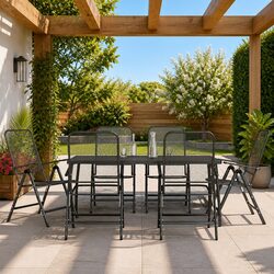 Specifications of 7-Piece Anthracite Garden Dining Set