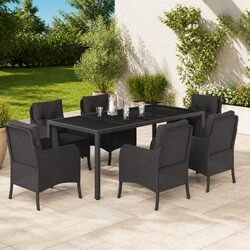 Specifications of 7-Piece Black Patio Dining Set