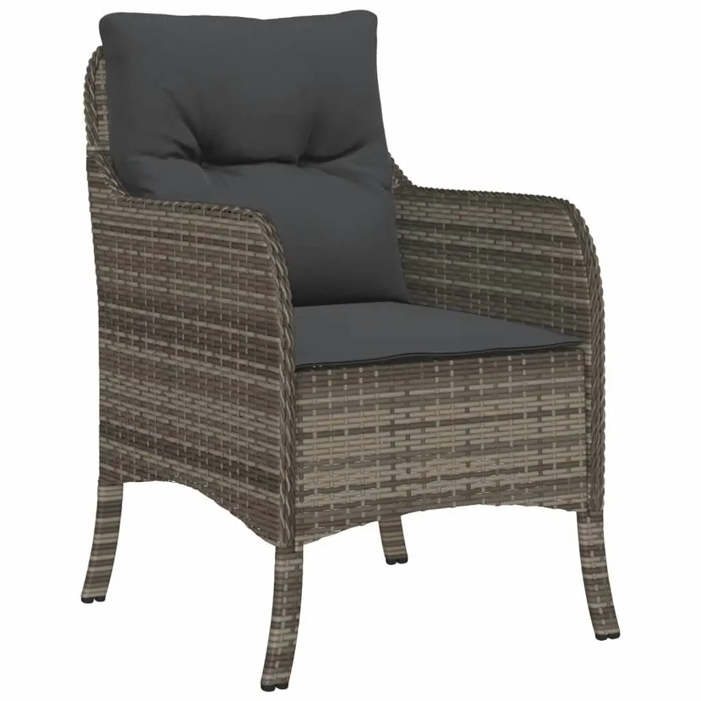 Outdoor Garden Dining Set Grey 5 Piece Patio Furniture with Cushions
