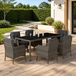 Specifications of 7-Piece Outdoor Dining Set with Cushions