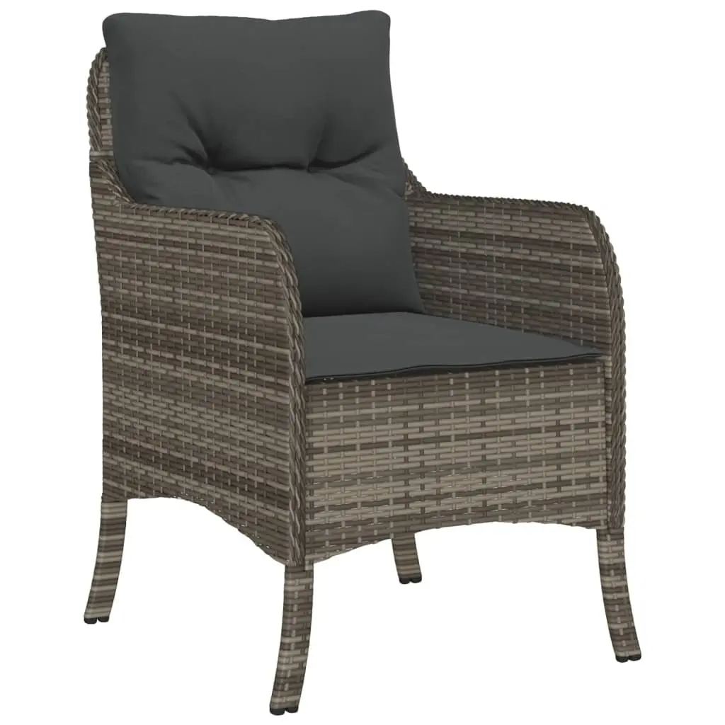 7 Piece Grey Outdoor Dining Set with Cushions