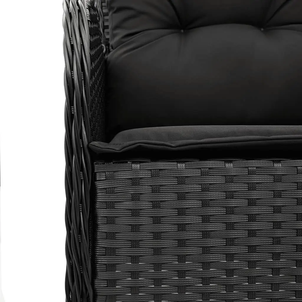 Garden Dining Set 5 Piece Outdoor Furniture Patio Table Chairs Cushions Black