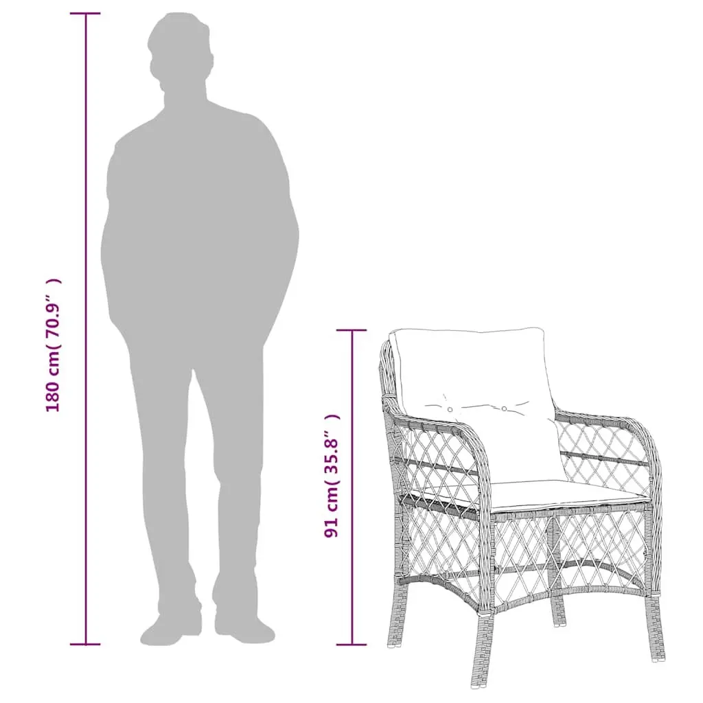 5 Piece Garden Dining Set with Durable Construction