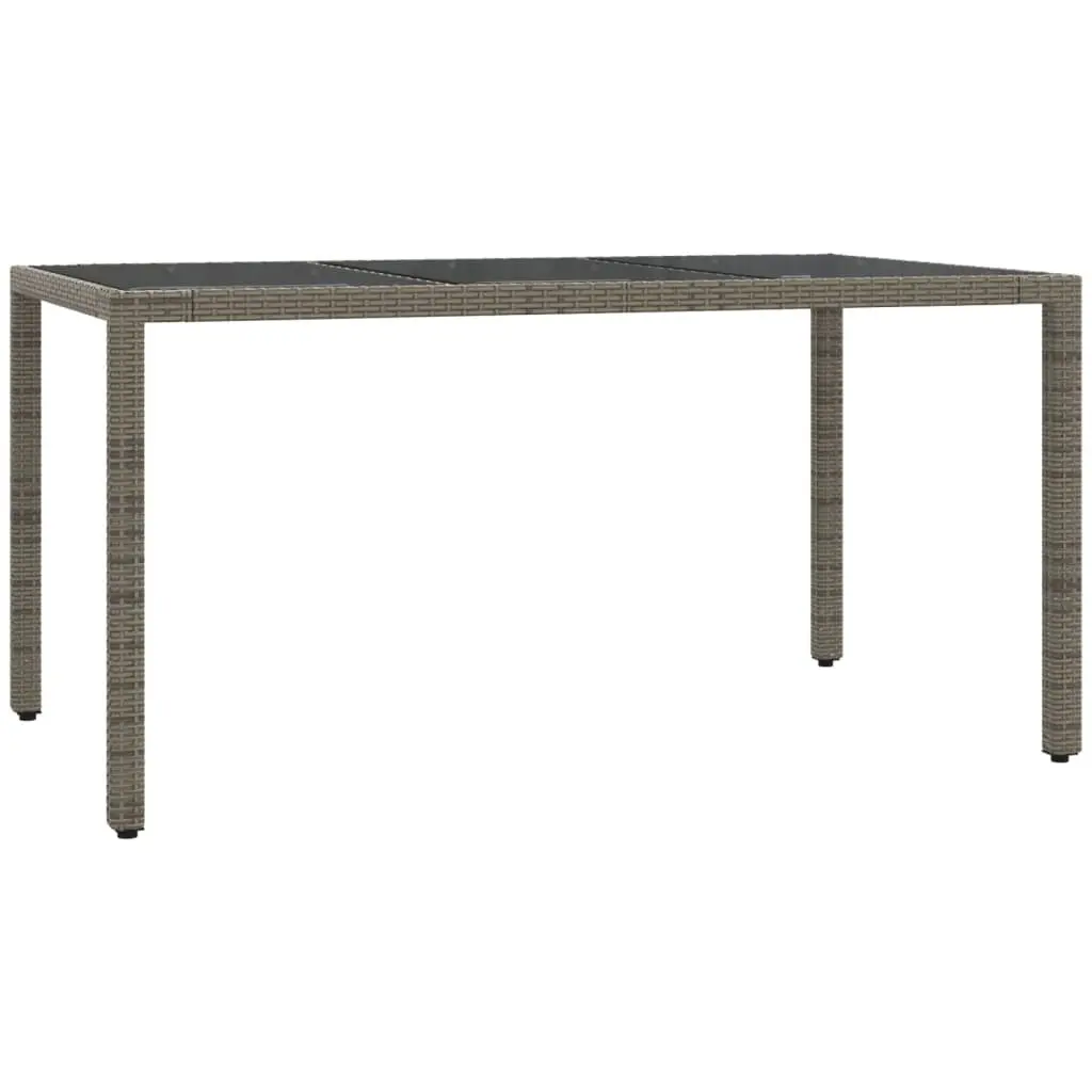 Outdoor Dining Set 7 Piece Garden Furniture Grey Poly Rattan with Cushions