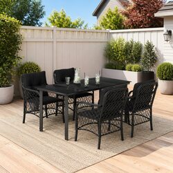 Detailed Specs for 5-Piece Outdoor Dining Set with Cushions
