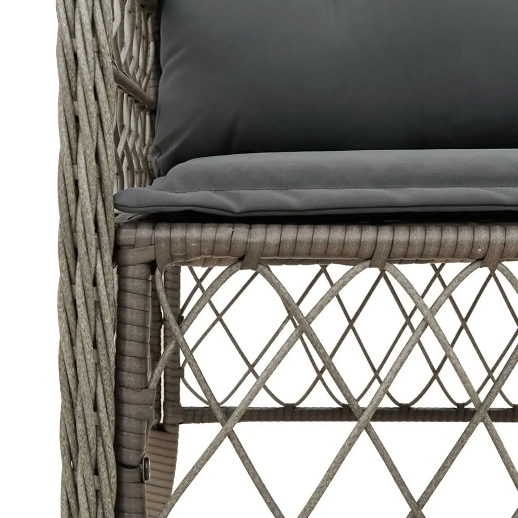 Garden Dining Set Outdoor Patio Furniture 5 Piece Grey