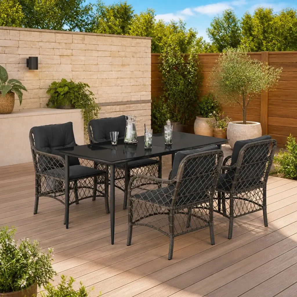 5 Piece Garden Dining Set with Durable Construction