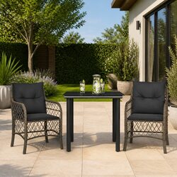 Specifications of Outdoor Bistro Set: 3-Piece Grey Set