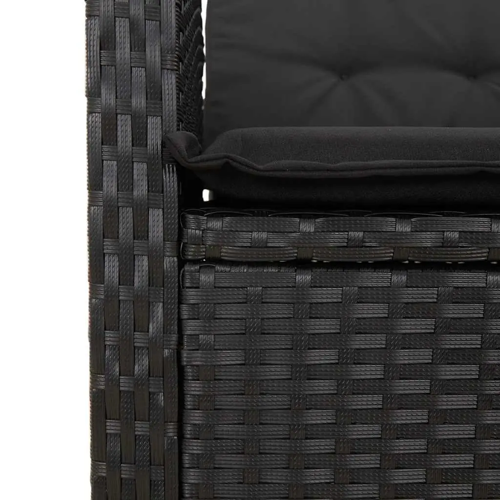Garden Dining Set Outdoor Patio Furniture 5 Piece Black