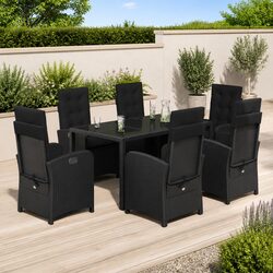 7-Piece Outdoor Dining Set: 1 Table and 6 Chairs Included