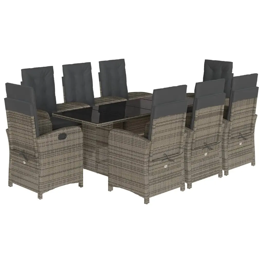 9-Piece Grey Garden Dining Set