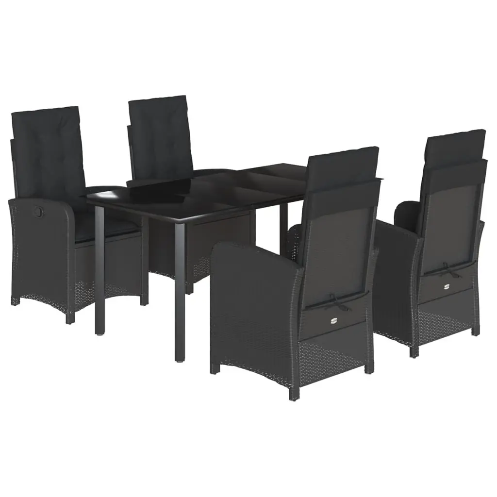 5 Piece Outdoor Dining Set with Adjustable Chairs
