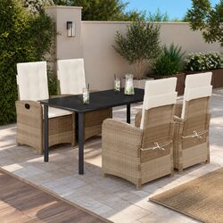 Garden Dining Set Specifications: 5 Pieces of Outdoor Furniture