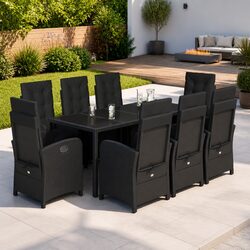 9 Piece Outdoor Garden Dining Set: Specs and Details