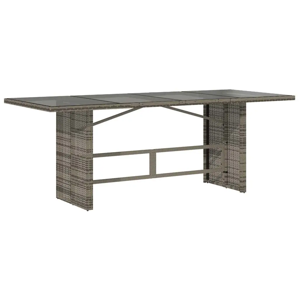 9 Piece Grey Dining Set with Cushions