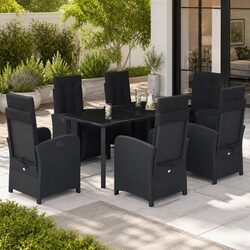 Detailed Specs: 7 Piece Outdoor Dining Set with Cushions