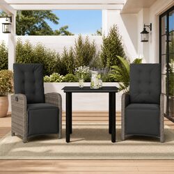 Specifications of 3 Piece Grey Outdoor Bistro Set