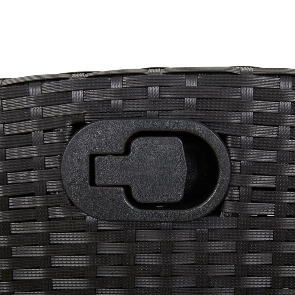 Outdoor Dining Set Garden Furniture 5 Piece Black PE Rattan