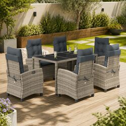 Specifications for 7 Piece Grey Poly Rattan Outdoor Set