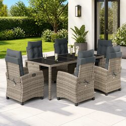 7-Piece Garden Dining Set - Dimensions & Features