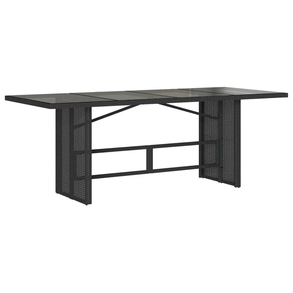 Garden Dining Set 9 Piece Outdoor Furniture Black Poly Rattan Table Chairs