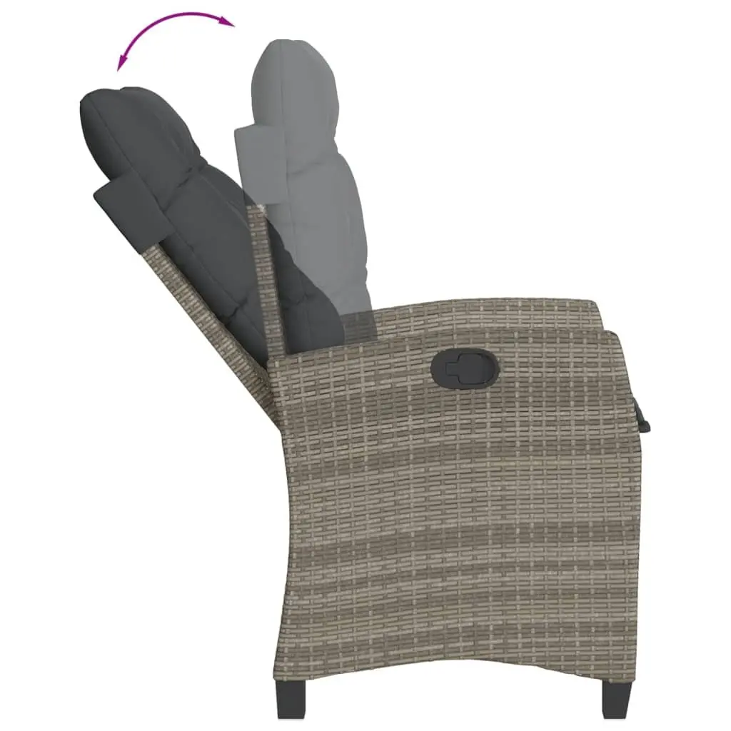 Garden Dining Set Outdoor Use 5 Piece Grey