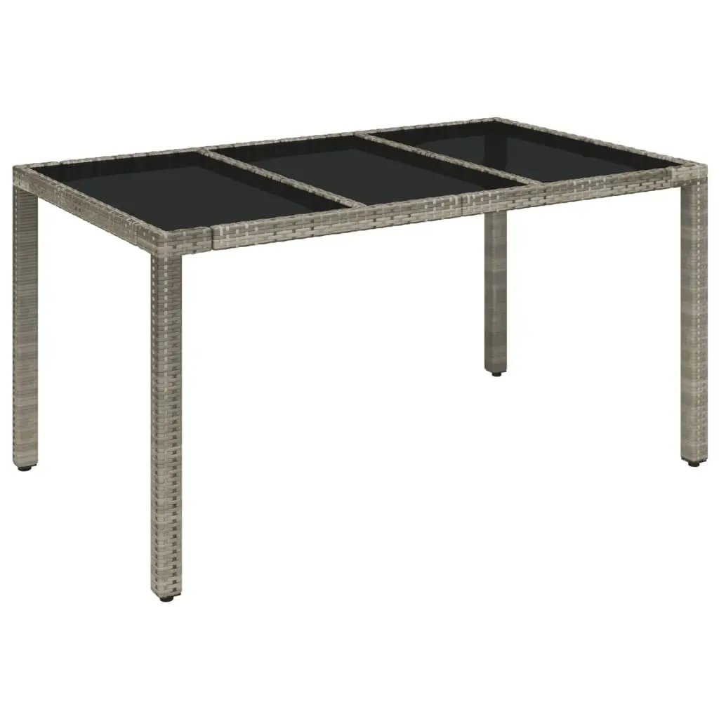 Garden Dining Set 7 Piece Outdoor Furniture Grey Poly Rattan for Patio Garden
