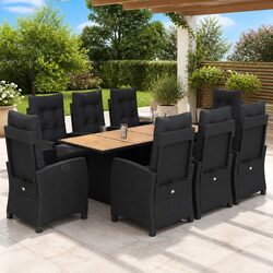 9 Piece Garden Furniture Set - Dimensions and Specs