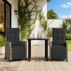 3 Piece Garden Dining Set: Dimensions and Features