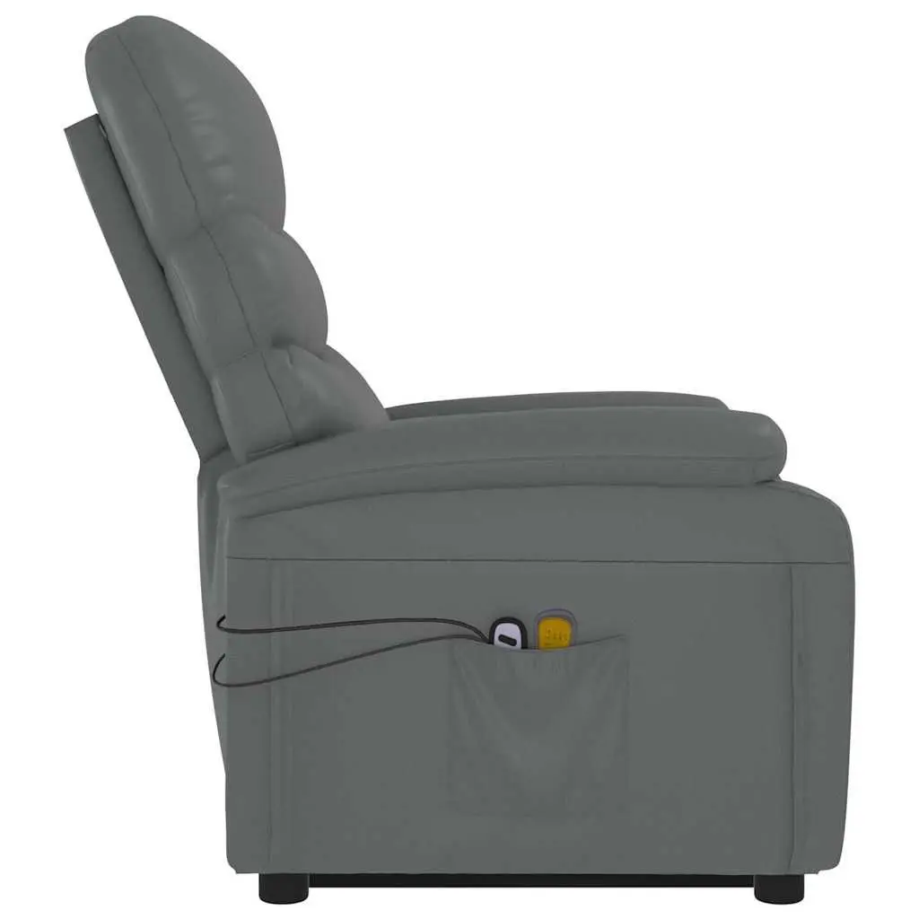 Electric Massage Chair for Elderly Anthracite Size with Power Lift Function and Multiple Massage Programs
